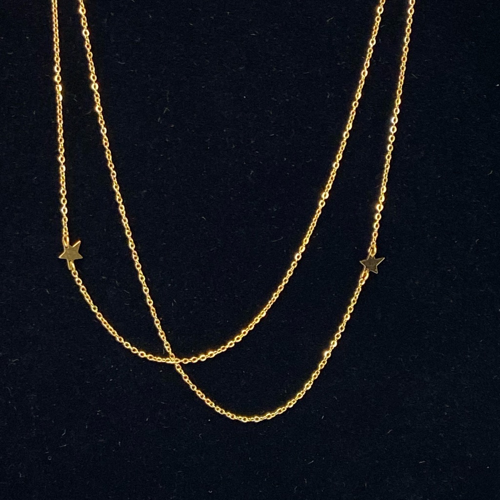 Jennifer Zeuner Gold Tone Mika Necklace Stars
